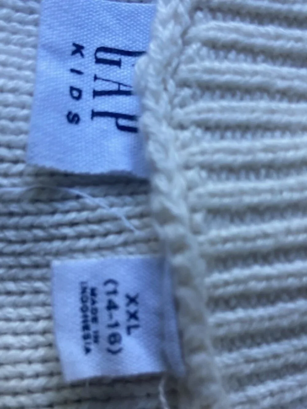 Like New GAP Girls Cream Cable Knit Sweater Dress Sz XXL
